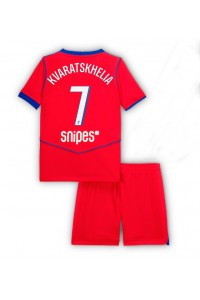 Paris Saint-Germain Khvicha Kvaratskhelia #7 Babytruitje 3e tenue Kind 2025-26 Korte Mouw (+ Korte broeken)